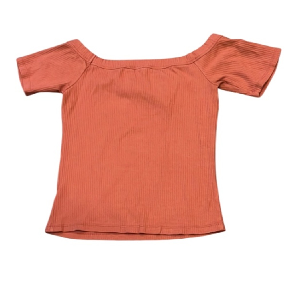 Old Navy Off-Shoulder Ribbed Top - Coral - Picture 8 of 8